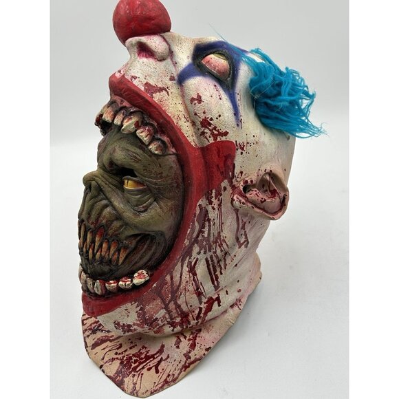 2011 Coulrophobia Demonic Clown Mask Killer Clown Scary Horror Halloween Cosplay - Picture 5 of 12